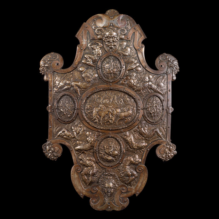 A nickel plated Renaissance style plaque
