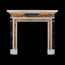 Antique Neoclassical Georgian Specimen Marble Chimneypiece in the manner of Henry Cheere
