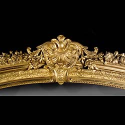 A Louis XVI gilt wood and ivory overmantel mirror   