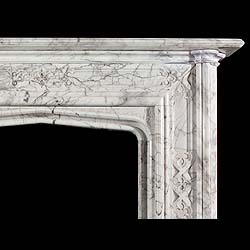  A Victorian Gothic Revival antique marble chimneypiece   