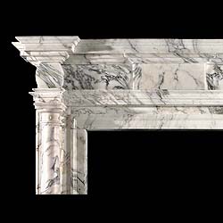 Pavonazza Marble Palladian Style Fireplace
