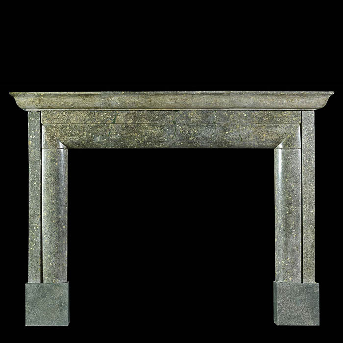 Antique Bolection fireplace in Fossil Purbeck Green Marble
