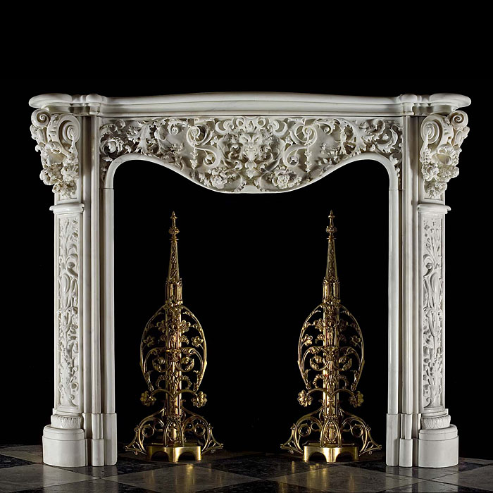  Italian Mannerist style Renaissance fireplace surround   