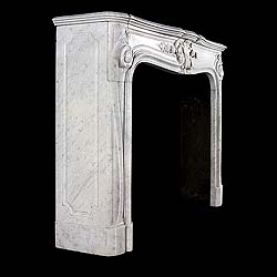  A Rococo Revival Carrara marble antique fireplace mantel