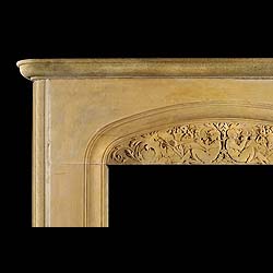 An Arts & Crafts antique stone fireplace surround 