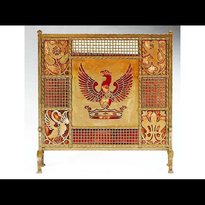 A fine antique Fire Screen made by Liberty of London   