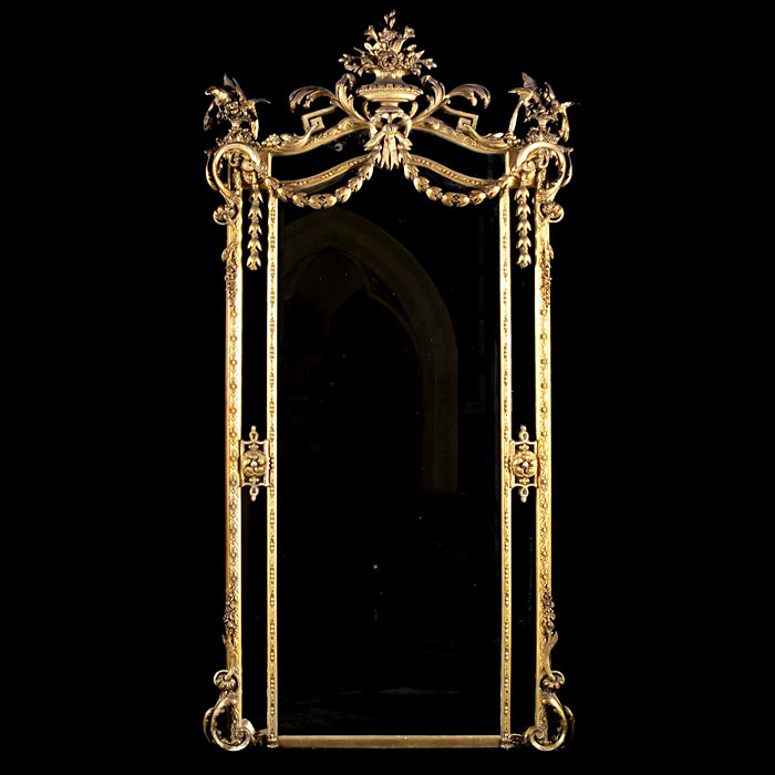 Giltwood and Gesso Chateau style mirror  