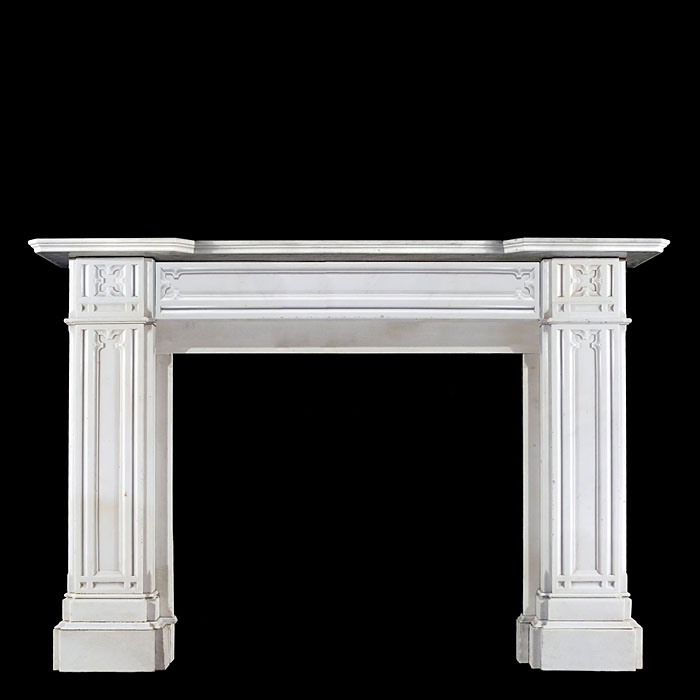 Antique English Regency Marble Chimneypiece in a Gothic Revival style 



