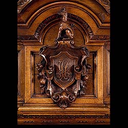 Bacchanalian Renaissance Style Walnut Fireplace | Westland