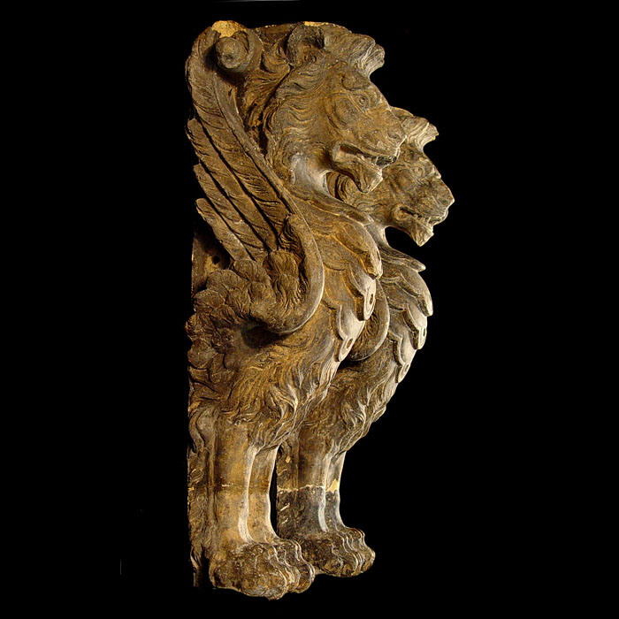 A Pair of Italian Baroque Terracotta Lions
