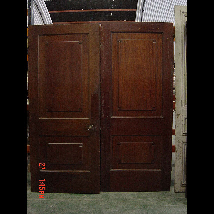 A 1930's pair of Mahogany doors 