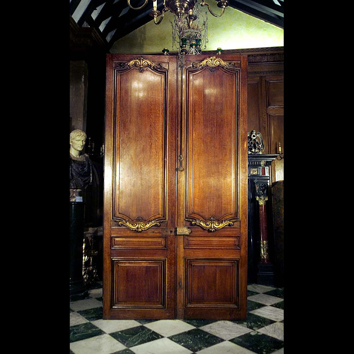  Pair large antique Louis XV style oak doors   
