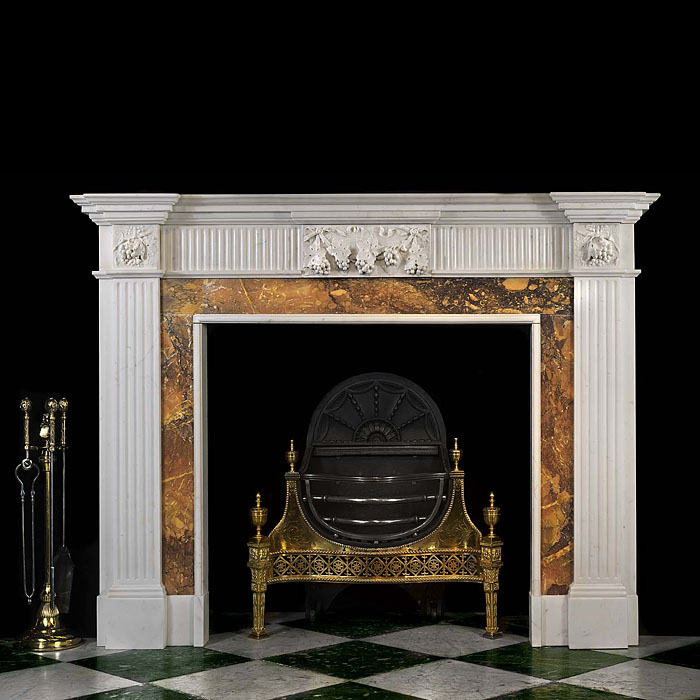 A George III Style Statuary Chimneypiece
