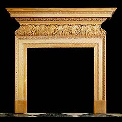 Antique Pine fireplace in a Georgian Revival manner
