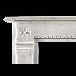 An antique Victorian Arts & Crafts marble fireplace  