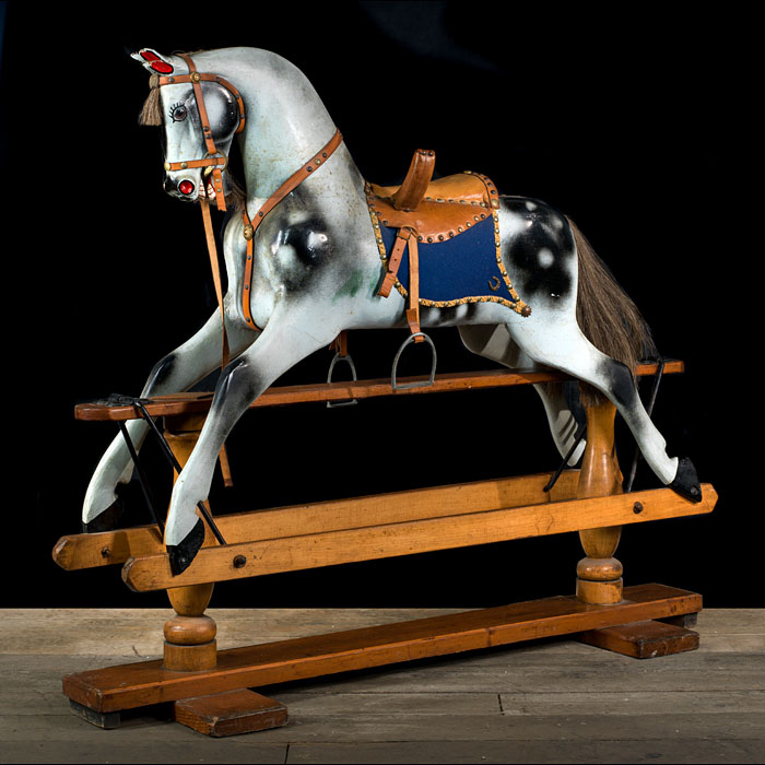 A fully restored Victorian rocking horse