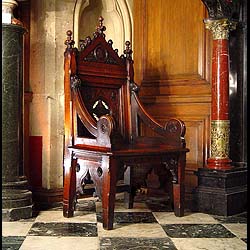  A carved oak antique Bishops Throne   