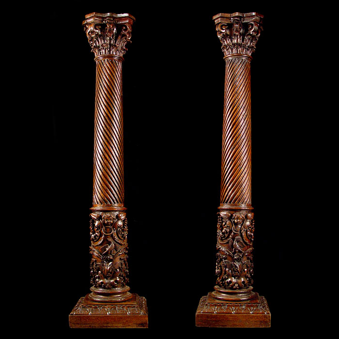 A Pair of Italian Renaissance Style Columns 
