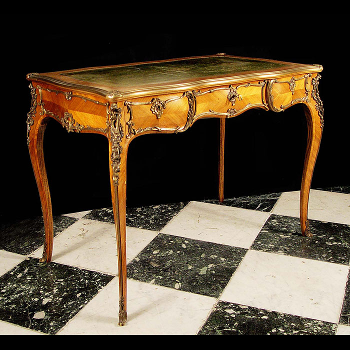 Louis XV style mahogany and rosewood desk    