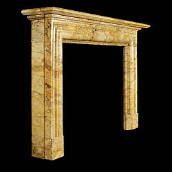 A Scottish Victorian antique marble fireplace in the Baroque manner    
