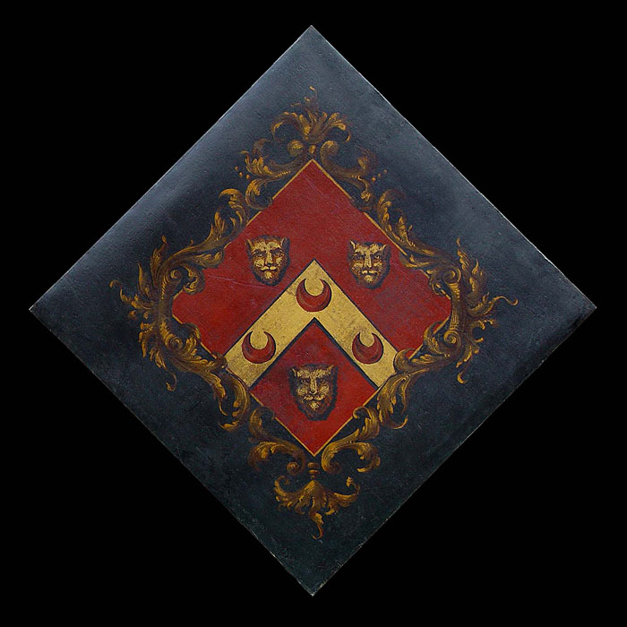 An Armorial Oil on Canvas Heraldic Hatchment
