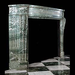 A Green Campan Marble Louis XVI Fireplace