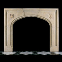 Gothic Revival Stone Fireplace Surround | Westland Antiques