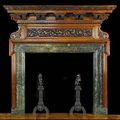 Antique Palladian carved Oak Fireplace Mantel