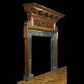 Antique Palladian carved Oak Fireplace Mantel