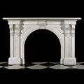 English White Marble Arched Chimneypiece | Westland London

