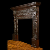 Victorian Jacobean Style Oak Fireplace | Westland London

