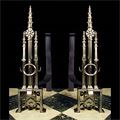 Arts And Crafts Reformed Gothic Steel Andirons | Westland London