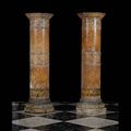 Alabaster Victorian Column Pair Pedestals | Westland London