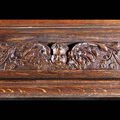 Antique Jacobean Oak Fireplace Mantel