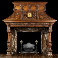 Venetian Renaissance Grand Oak Fireplace | Westland Antiques