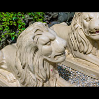 Pair Victorian Glazed Lions Bristol | Westland London