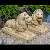 Pair Victorian Glazed Lions Bristol | Westland London