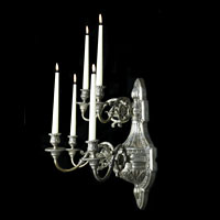 Baroque Style Nickel Plated Wall Sconces | Westland London