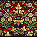 Roses Victorian Stained Glass Window | Westland Antiques