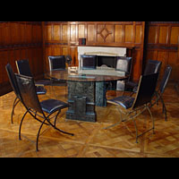 Art Deco Set Ten Dining Chairs Steel | Westland London