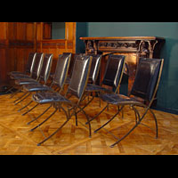 Art Deco Set Ten Dining Chairs Steel | Westland London