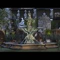 Antique bronze two tier fountain adorned with cherubs & fish