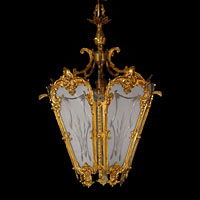 French Gilt Brass Glass Lantern | Westland London