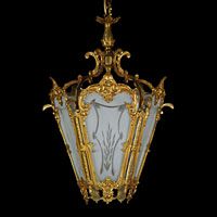 French Gilt Brass Glass Lantern | Westland London