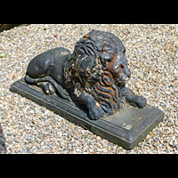 Terracotta Garden Recumbent Pair Lions | Westland London