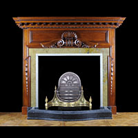 English Baroque Pine Wood Fireplace Mantel | Westland Antiques
