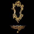 Antique Rococo Brass Gilded Mirror