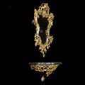Antique Rococo Brass Gilded Mirror