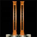 Pair Slate Oak Tall Arabesque Columns | Westland London