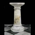 Antique White Marble Plinth Column